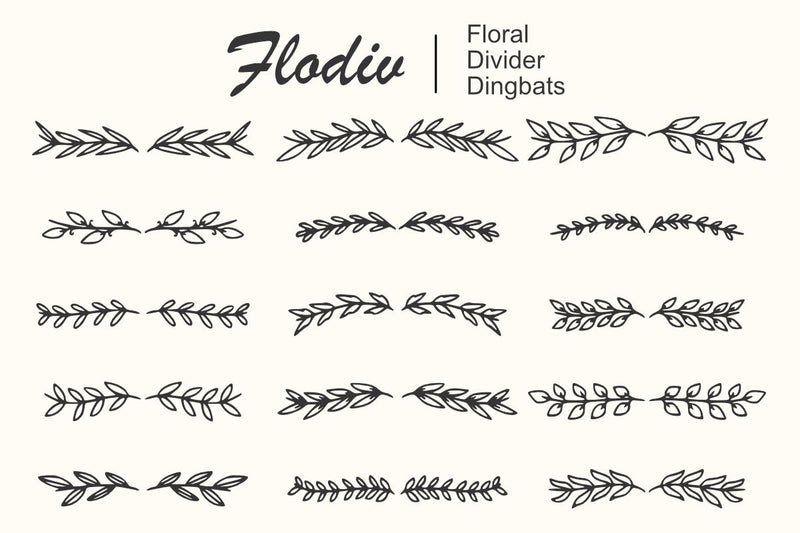 Flodiv - Floral Dingbat Font Masyafi Studio 