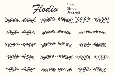 Flodiv - Floral Dingbat Font Masyafi Studio 