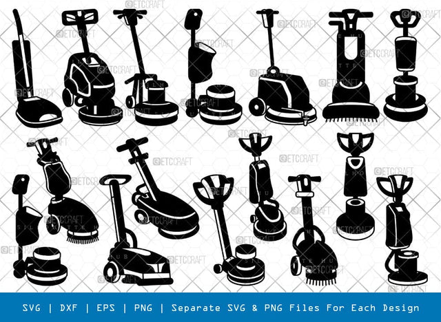 Floor Polisher Silhouette, Floor Polisher SVG, Floor Machine Svg, Floor Cleaner Svg, Floor Polisher Bundle, SB00882 SVG ETC Craft 