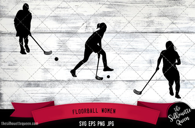 Floorball Women Silhouette Vector SVG SVG Loveleen Kaur 