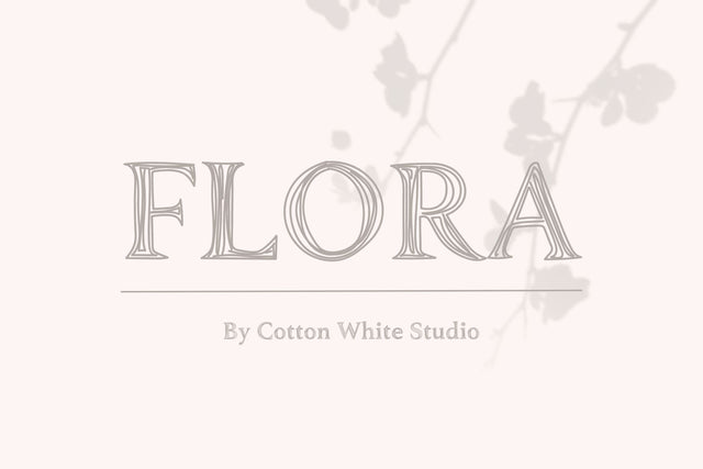 Flora Font Cotton White Studio 