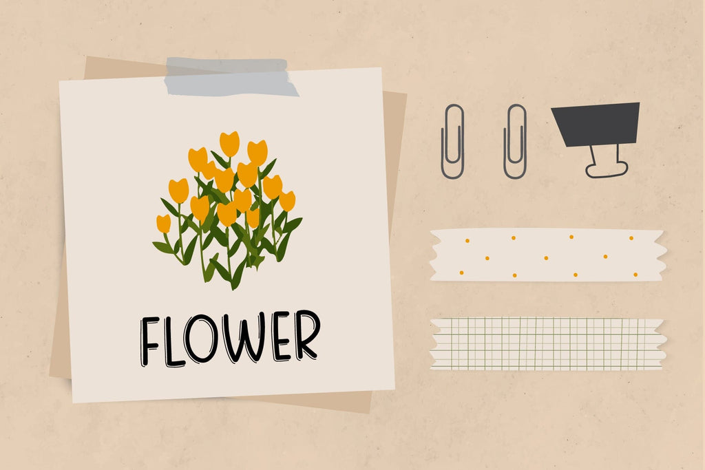 Flora Sticky Notes Font - So Fontsy