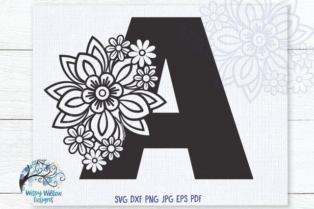 Floral A SVG SVG Wispy Willow Designs 