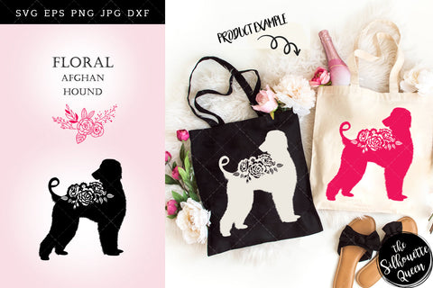 Floral Afghan Hound Dog svg file for cricut, for silhouette, cut eps, cutting png, cuttable dxf, Instant Download design SVG Loveleen Kaur 