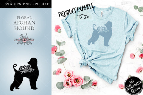 Floral Afghan Hound Dog svg file for cricut, for silhouette, cut eps, cutting png, cuttable dxf, Instant Download design SVG Loveleen Kaur 