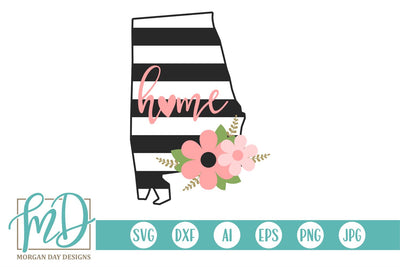Floral Alabama SVG Morgan Day Designs 