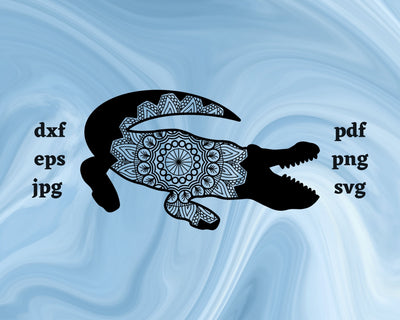 Floral Alligator SVG Cut File SVG Northern Light SVG 
