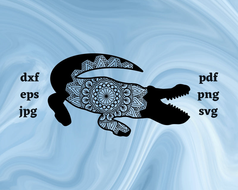 Floral Alligator SVG Cut File SVG Northern Light SVG 