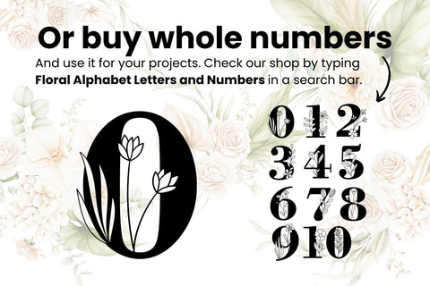 Floral Alphabet Letters and Numbers SVG SvgOcean 