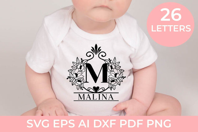 Floral Alphabet SVG Letter Set Free For Commercial Use SVG Sintegra 