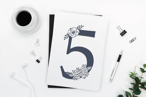 Floral Alphabet Svg Monogram set 0 to 9 - Floral Numbers Set Svg SVG DIYCUTTINGFILES 