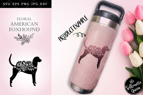 Floral American Foxhound Dog svg file for cricut, for silhouette, cut eps, cutting png, cuttable dxf, Instant Download design SVG Loveleen Kaur 
