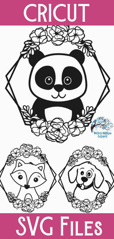 Floral Animal Frame SVG Bundle SVG Wispy Willow Designs 