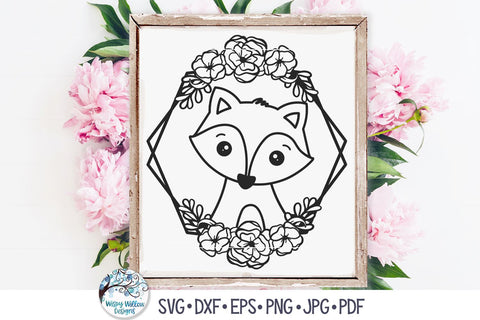Floral Animal Frame SVG Bundle SVG Wispy Willow Designs 