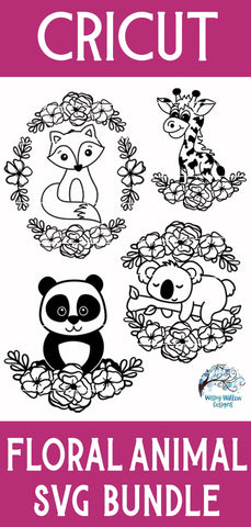 Floral Animal SVG Bundle SVG Wispy Willow Designs 