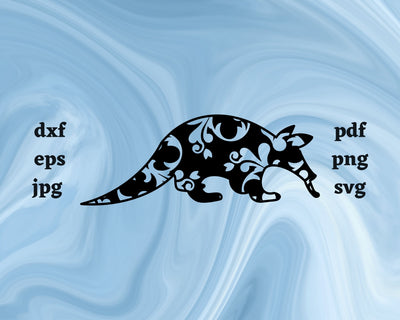 Floral Anteater SVG Cut File SVG Northern Light SVG 