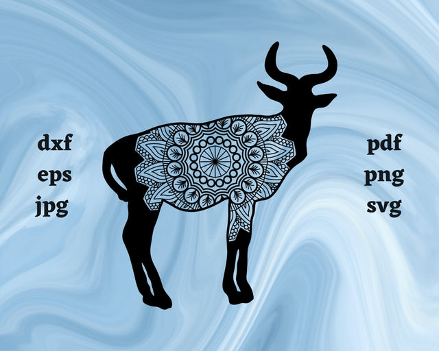 Floral Antelope SVG Cut File SVG Northern Light SVG 
