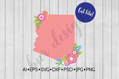 Floral Arizona SVG SVG BNRDesignShop 