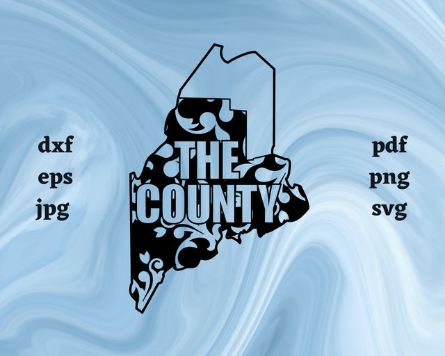 Floral Aroostook County SVG Cut File SVG Northern Light SVG 