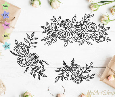 Floral Arrangement Svg, Flowers svg SVG _HelArtShop_ 
