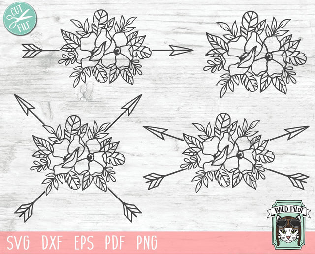 Floral Arrow SVG Cut File SVG Wild Pilot 