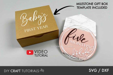 Floral Baby Milestone Disc SVG SVG DIY Craft Tutorials 