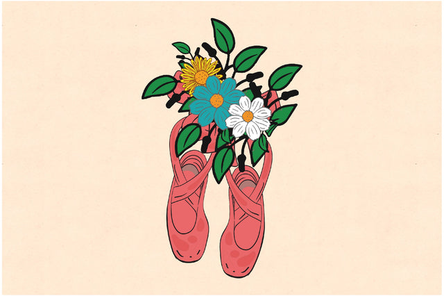 Floral Ballet Shoes Sublimation Sublimation Jagonath Roy 