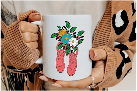 Floral Ballet Shoes Sublimation Sublimation Jagonath Roy 