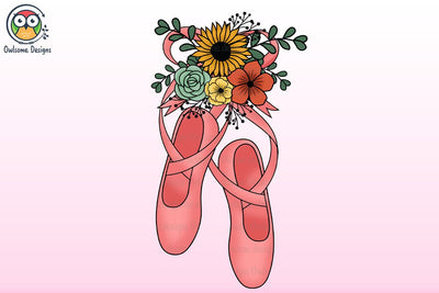 Floral Ballet Shoes Sublimation Sublimation LAM HOANG THUY 