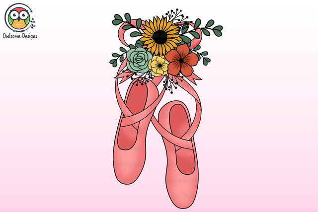 Floral Ballet Shoes Sublimation Sublimation LAM HOANG THUY 