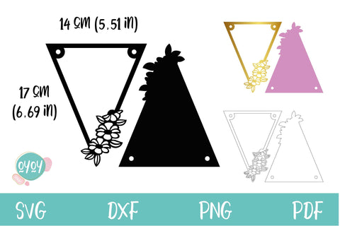 Floral Banner SVG | Bunting Banner SVG| Birthday Banner SVG SVG OyoyStudioDigitals 