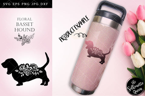 Floral Basset Hound Dog svg file for cricut, for silhouette, cut eps, cutting png, cuttable dxf, Instant Download design SVG Loveleen Kaur 