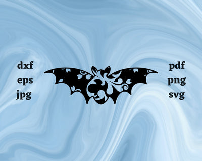 Floral Bat SVG Cut File SVG Northern Light SVG 