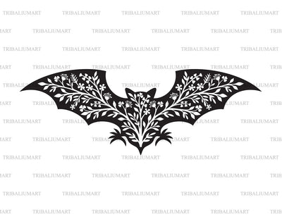 Floral Bat SVG TribaliumArtSF 