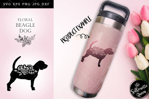 Floral Beagle Dog svg file for cricut, for silhouette, cut eps, cutting png, cuttable dxf, Instant Download design SVG Loveleen Kaur 