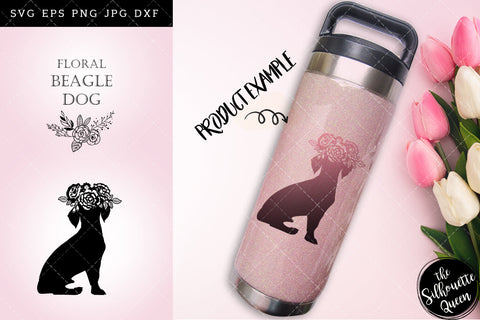 Floral Beagle Dog svg file for cricut, for silhouette, cut eps, cutting png, cuttable dxf, Instant Download design SVG Loveleen Kaur 
