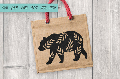 Floral Bear SVG, Mama Bear SVG, Silhouette SVG SVG Irina Ostapenko 