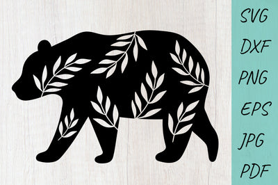 Floral Bear SVG, Mama Bear SVG, Silhouette SVG SVG Irina Ostapenko 