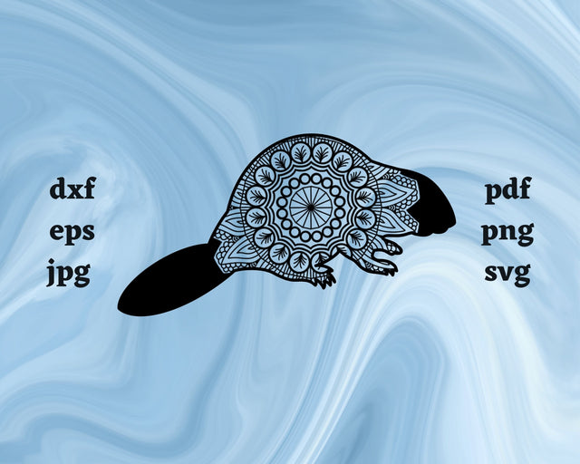 Floral Beaver SVG Cut File SVG Northern Light SVG 