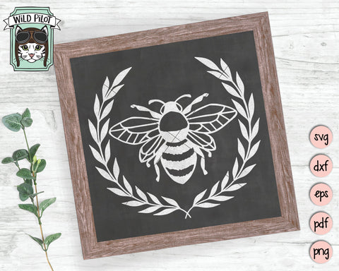 Floral Bee Bundle svg, Flower Bee svg file, Save the Bees svg, Bee Kind SVG, Bee Happy svg, Floral Bee cut file, Sunflower SVG, Rose SVG, Leaves SVG, Wreath SVG SVG Wild Pilot 
