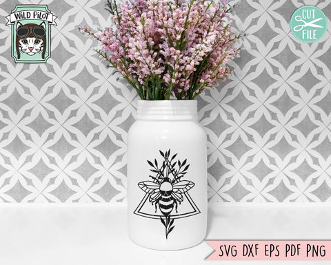 Floral Bee Bundle svg, Flower Bee svg file, Save the Bees svg, Bee Kind SVG, Bee Happy svg, Floral Bee cut file, Sunflower SVG, Rose SVG, Leaves SVG, Wreath SVG SVG Wild Pilot 