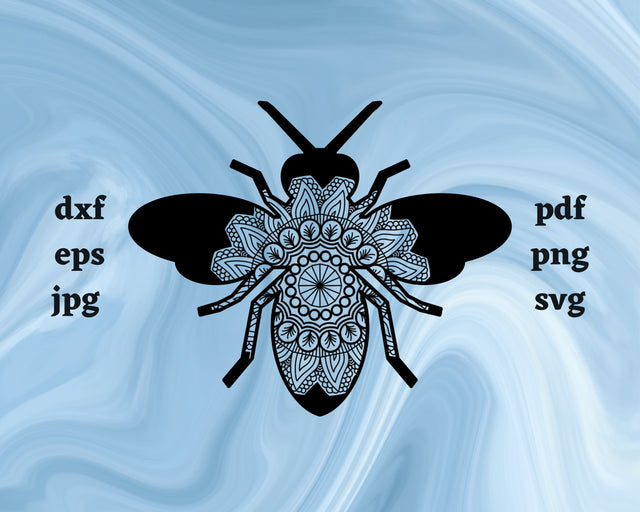 Floral Bee SVG Cut File SVG Northern Light SVG 