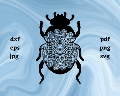 Floral Beetle SVG Cut File SVG Northern Light SVG 