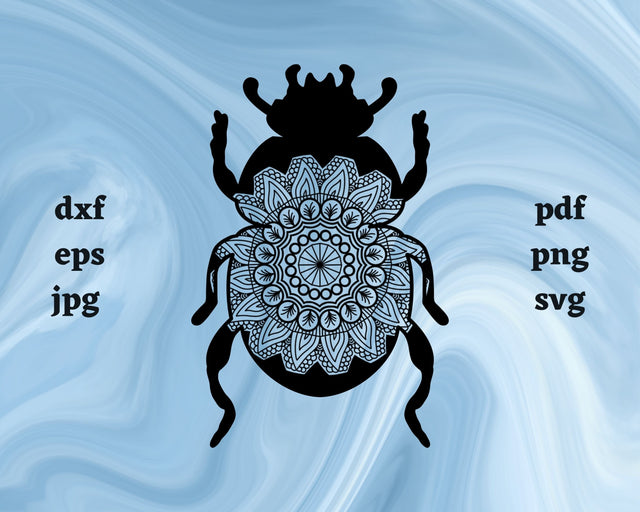 Floral Beetle SVG Cut File SVG Northern Light SVG 
