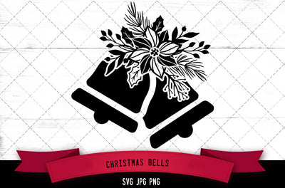 Floral bells svg, Christmas bells svg, Christmas holiday, Christmas decor svg, cut files for cricut SVG Loveleen Kaur 