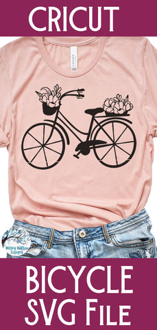 Floral Bicycle SVG SVG Wispy Willow Designs 
