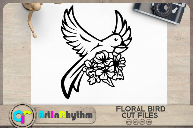 Floral bird svg, Floral animals svg SVG Artinrhythm shop 