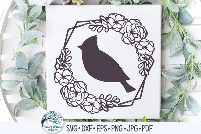 Floral Bird SVG SVG Wispy Willow Designs 