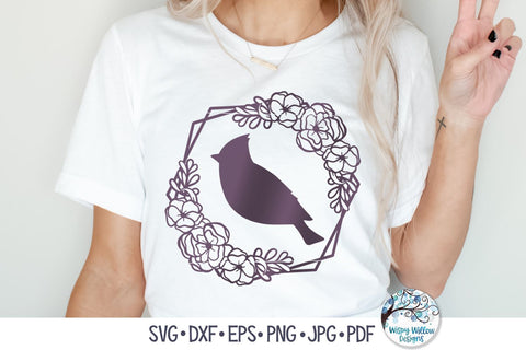 Floral Bird SVG SVG Wispy Willow Designs 