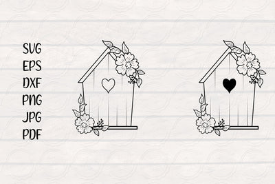 Floral Birdhouse svg SVG SmmrDesign 